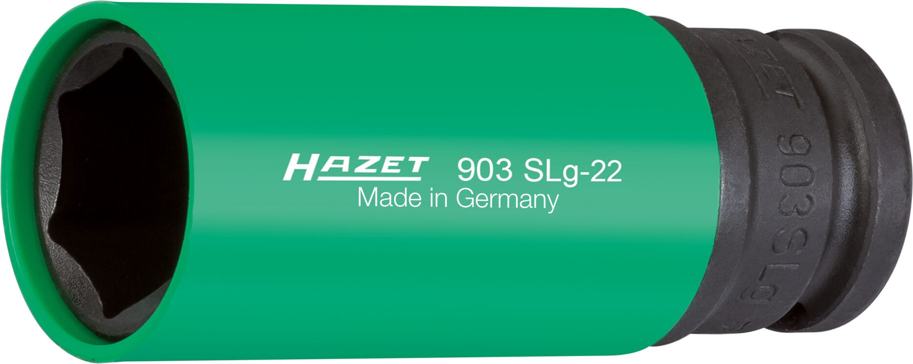 HAZET Schlag-, Maschinenschrauber Steckschlüsseleinsatz · Sechskant 903SLG-22 · Vierkant hohl 12,5 mm (1/2 Zoll) · Außen Sechskant-Tractionsprofil · 22 mm