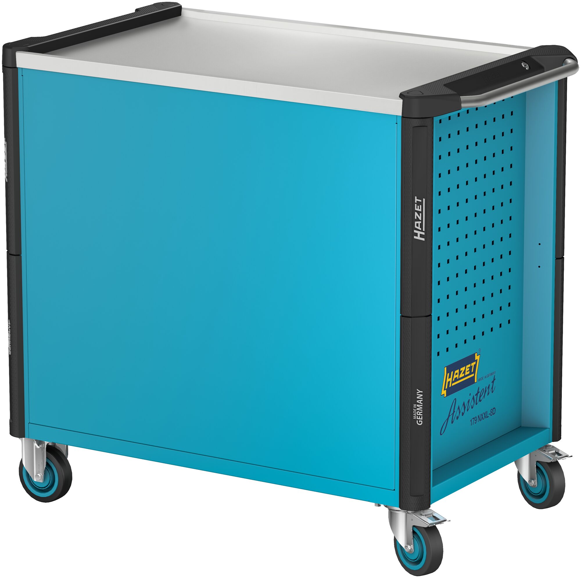 HAZET Werkstattwagen Assistent 179NXXL-8D · 1133 mm x 642 mm x 1020 mm · Schubladen, flach: 7× 81?x?870?x?522 mm · Schubladen, hoch: 1× 166?x?870?x?522 mm