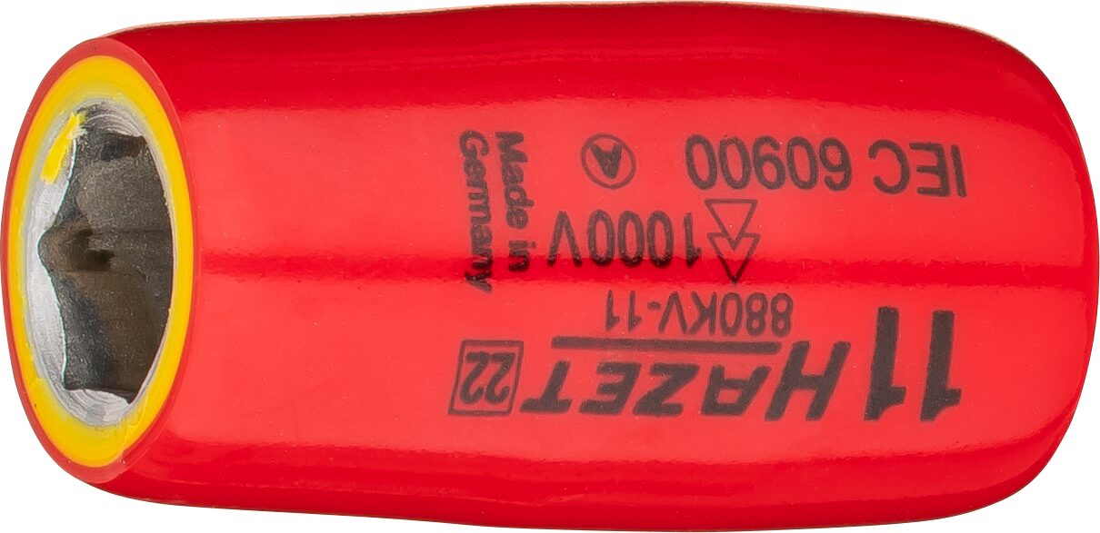 HAZET Steckschlüsseleinsatz · Sechskant 880KV-11 · Vierkant hohl 10 mm (3/8 Zoll) · Außen Sechskant-Tractionsprofil · 11 mm