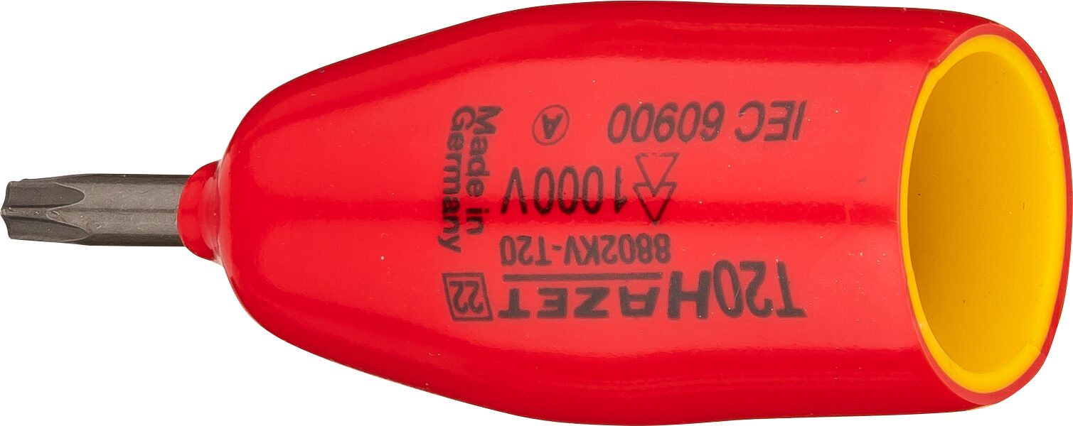 HAZET Schraubendreher-Steckschlüsseleinsatz 8802KV-T20 · Vierkant hohl 10 mm (3/8 Zoll) · Innen TORX® Profil · T20