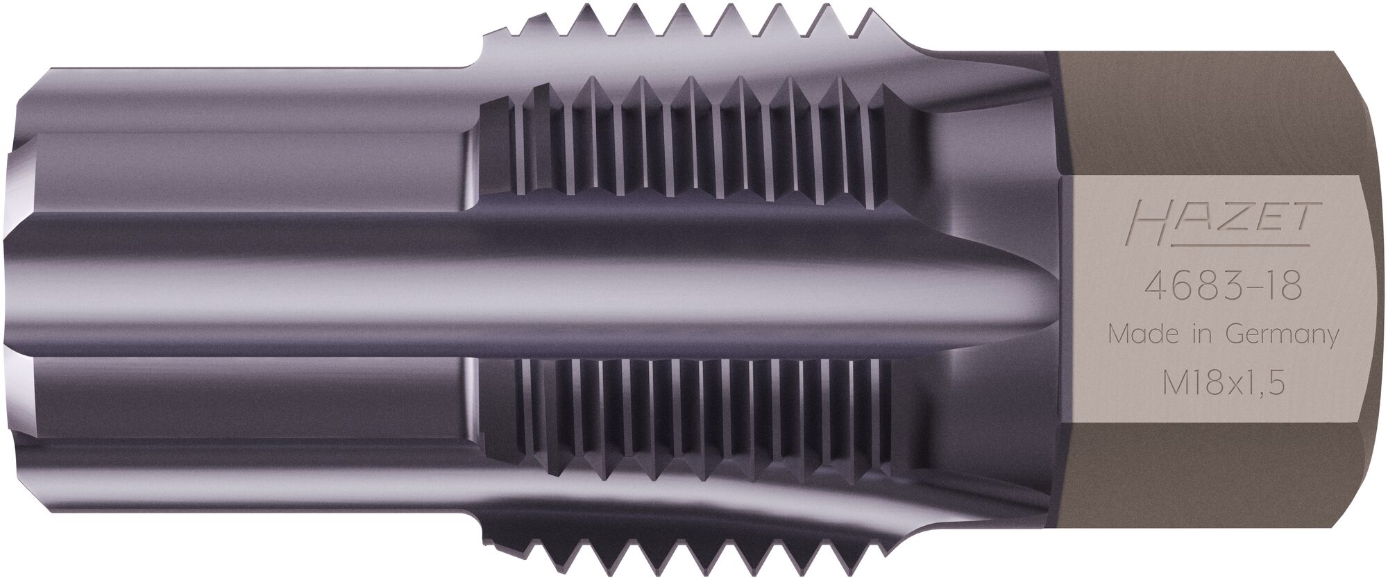 HAZET Gewinde-Nachschneider Abgastemperatur-Sensoren / -Sonden 4683-18 · 13 mm Außen-Sechskant · 42 mm