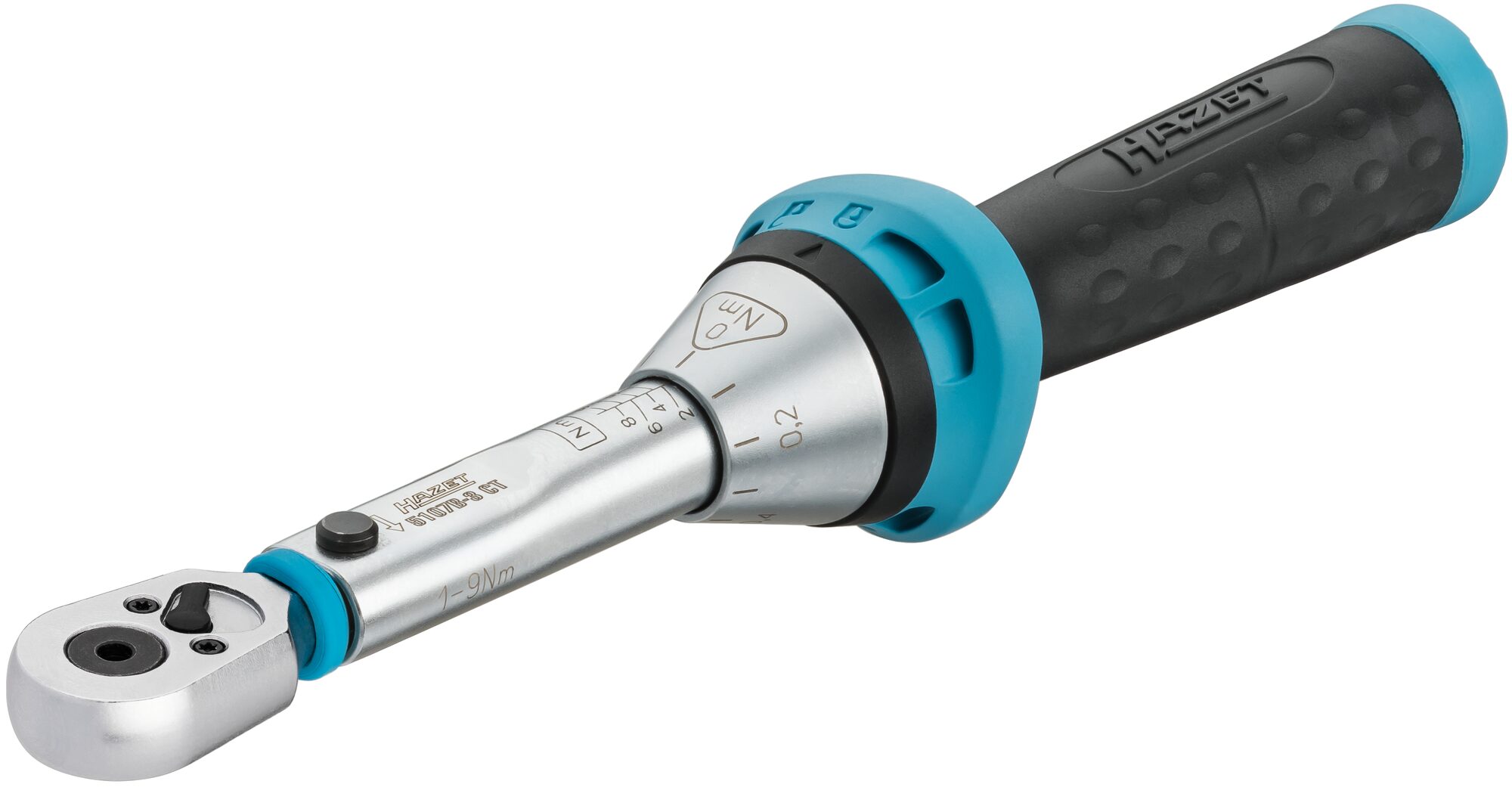 HAZET Drehmomentschlüssel 5107B-3CT · Nm min-max: 1?–?9 Nm · Toleranz: 4% · Sechskant hohl 6,3 (1/4 Zoll)