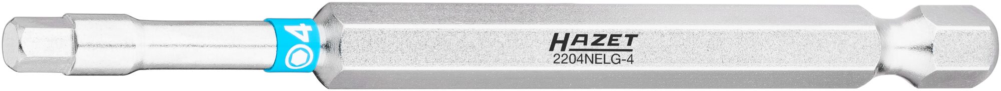 HAZET Bit 2204NELG-4 · Sechskant massiv 6,3 (1/4 Zoll) · Innen Sechskant Profil · 4 mm