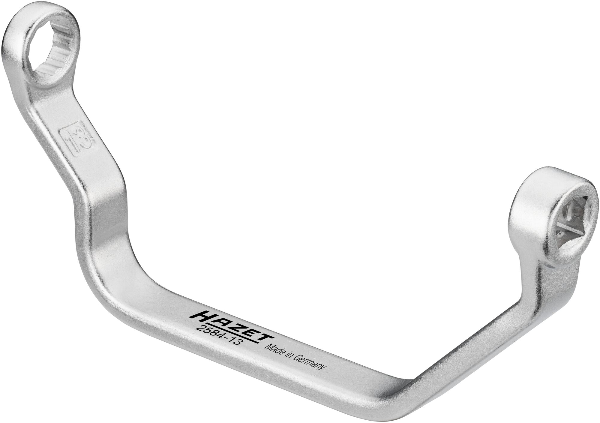 HAZET Saugrohr- / Spezialschlüssel · VAG 2584-13 · Vierkant hohl 10 mm (3/8 Zoll) · Außen Doppel-Sechskant Profil · 13 mm