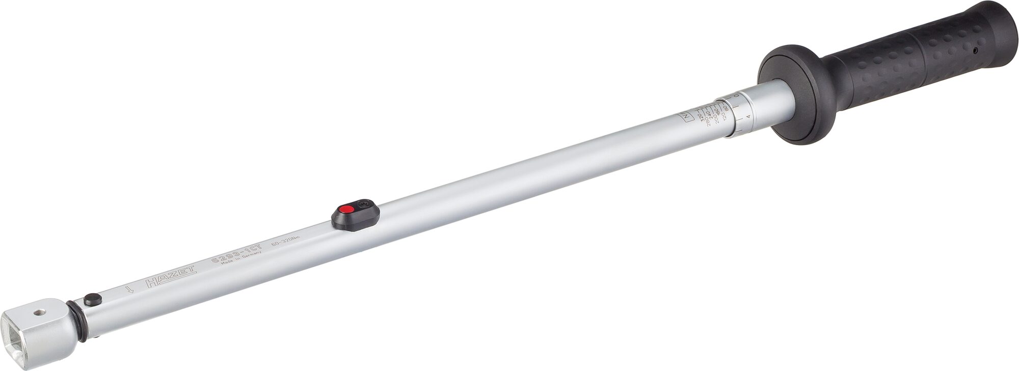 HAZET Drehmomentschlüssel 6293-1CT · Drehmomentbereich min-max: 60–320 Nm · Genauigkeit: 2% · 14 x 18 mm Einsteck-Vierkant · 625 mm