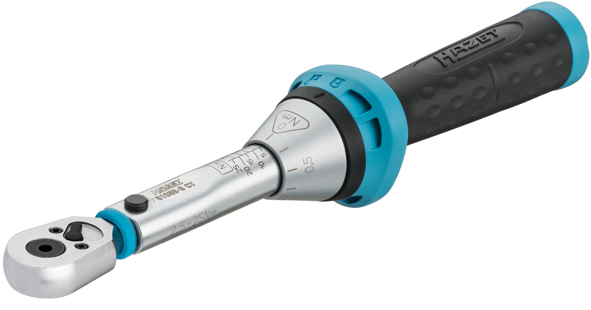 HAZET Drehmomentschlüssel 5108B-3CT · Nm min-max: 2.5?–?25 Nm · Toleranz: 3% · Sechskant hohl 6,3 (1/4 Zoll)